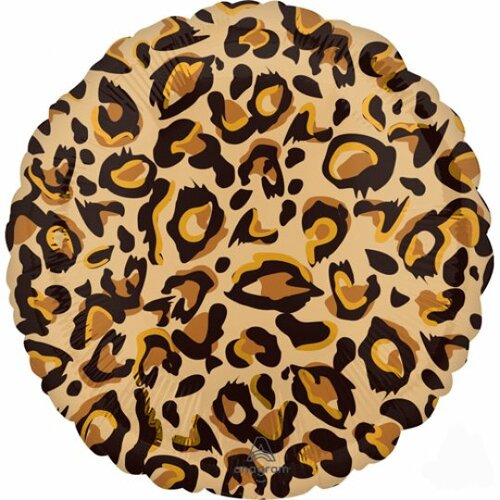 Folieballon rond - 18inch   Dierenprint - Leopard