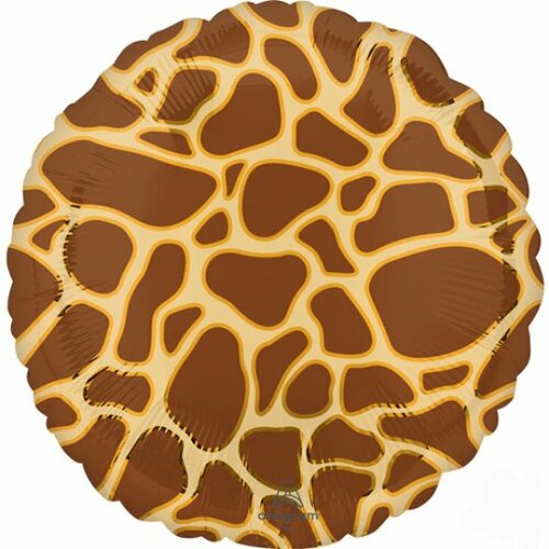 Folieballon rond - 18inch   Dierenprint - Giraffe