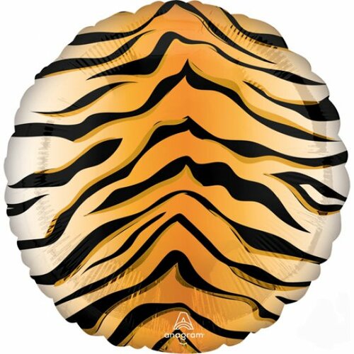 Folieballon rond - 18inch   Dierenprint - Tiger