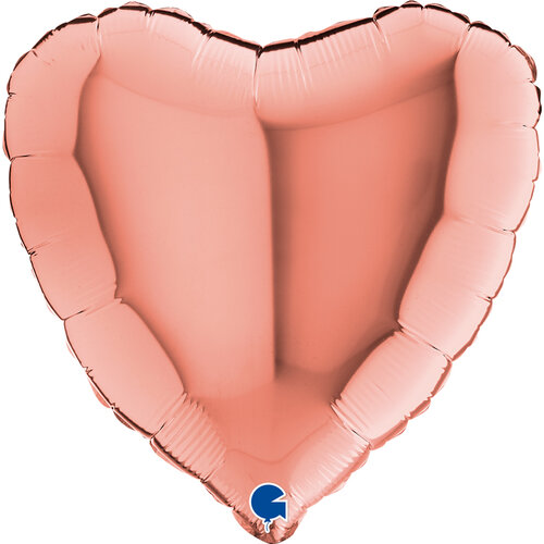 Heart - rosegoud - 18 inch - Grabo (1)