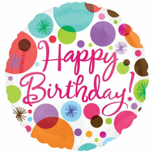 Dots en sparkles folie ballon - 18 inch - Anagram (verlaat het assortiment)