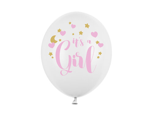 Strong Balloons, it´s a girl pastel pure white Strong Balloons, it´s a girl pastel pure white