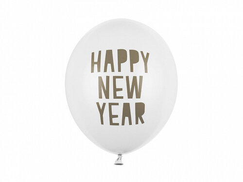 Strong Balloons pastel pure white Happy New Year