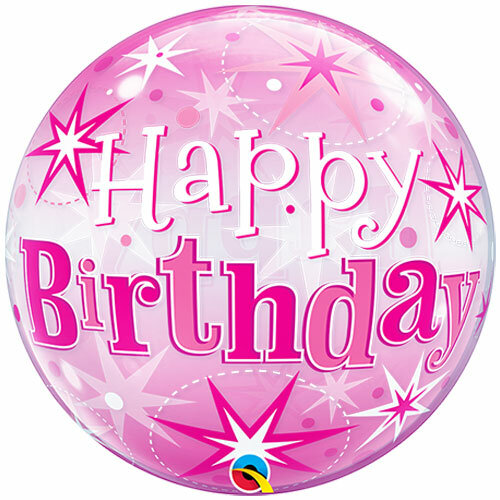 Happy Birthday Pink Bubble- 22 inch - Qualatex