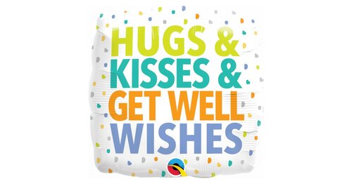 Hugs & Kisses & Get Well Wishes - 18 inch