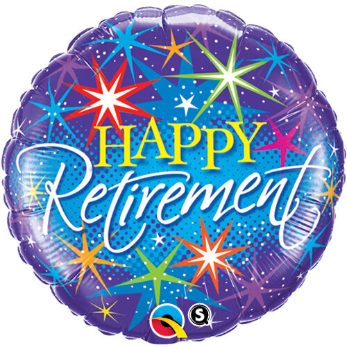 Happy Retirement - Colourfull Burst - 18 inch