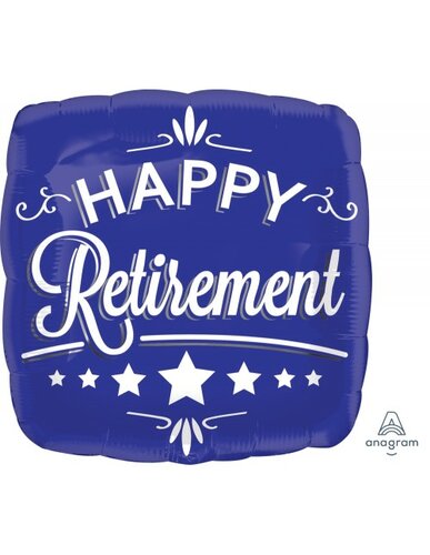 Happy Retirement - Royal Blue - 18 inch
