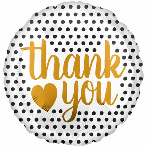 Thank You - black dots - 18 inch - Anagram