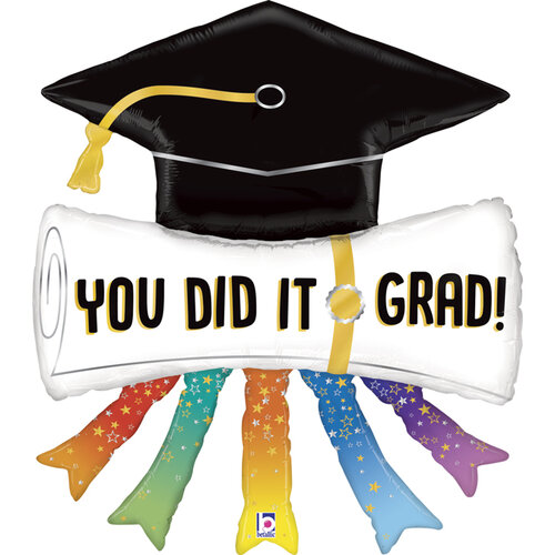 You Did It Grad - Diploma - 44 inch - Betallic