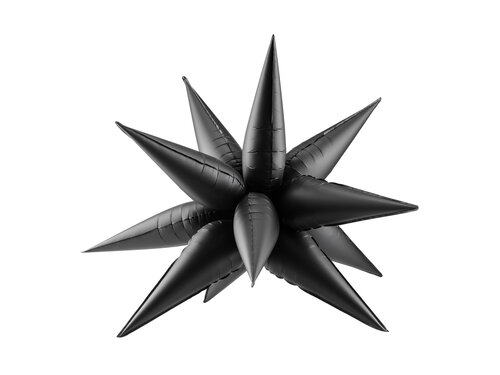 Foil Ballon Star 3D - 95 cm - zwart