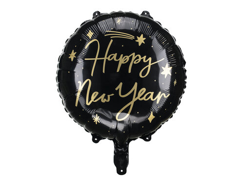 Happy New Year - Black & Gold - 18 inch