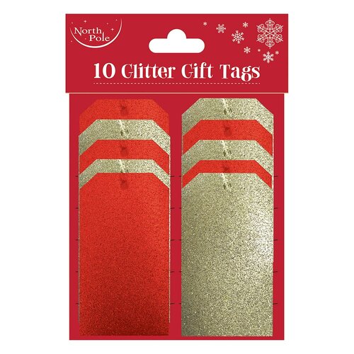 Rood & Goud Glitter Cadeau Kaartjes