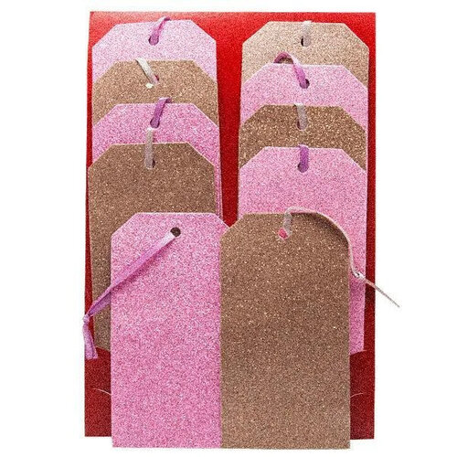 Roze & Rose Goud Glitter Cadeau Kaartjes