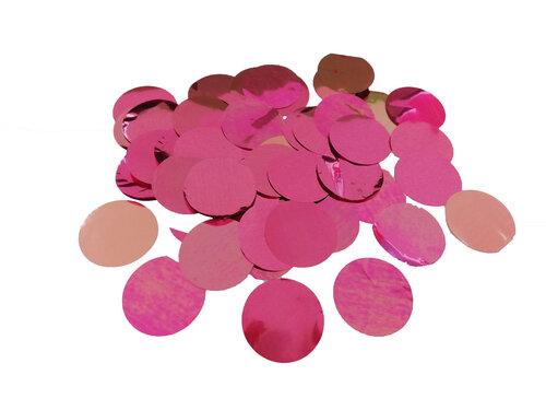 Confetti Metallic Round - 23mm - Light Pink - 250gr