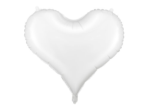 Heart - White - 29 inch - Partydeco (1)