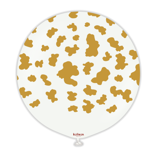 R24 - Safari Cow - White - Print Gold - Kalisan (1)
