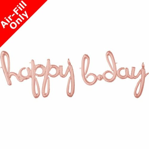 Happy Bday Rose Gold - Script