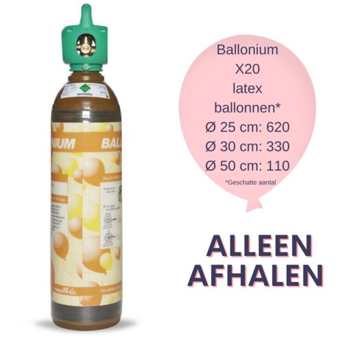 Heliumcilinder Balloonium X20 Verhuur Heliumcilinder Balloonium X20 Verhuur