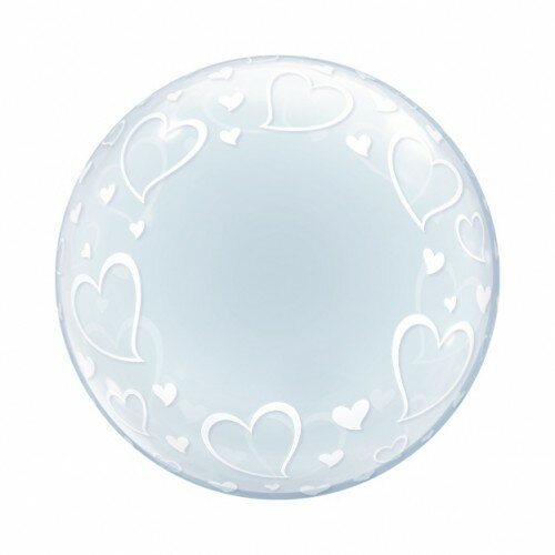Stylish hearts - Deco Bubble - 24 inch - Qualatex (1)