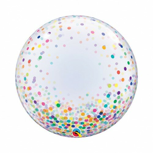 Multicolor confetti - Deco Bubble - 24 inch - Qualatex (1)