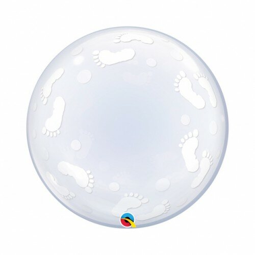 Baby Footprints - Deco Bubble - 24 inch - Qualatex (1)