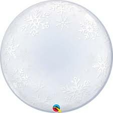 Frosty Snowflakes - Deco Bubble - 24 inch - Qualatex (1)