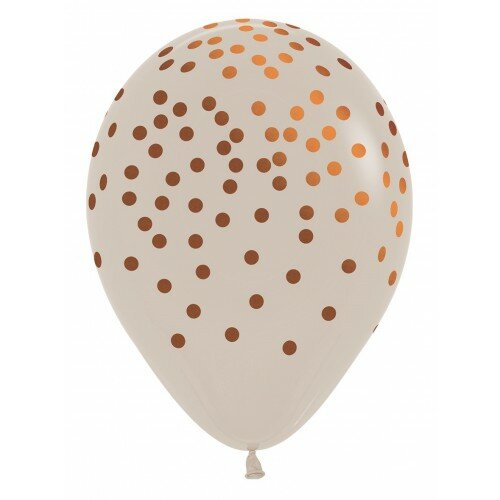 R12 - Confetti - Gold Print - white sand - Sempertex (25) R12 - Confetti - Gold Print - white sand - Sempertex (25)