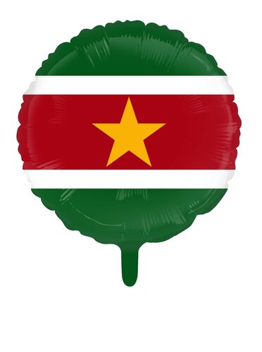 Vlag Suriname- 18 inch - Rond (1)