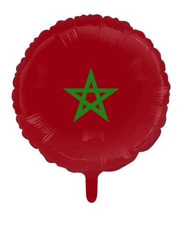 Vlag  marokko- 18 inch - Rond (1)