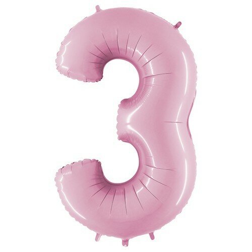 Number 3 - Pastel Pink - 26 inch - Grabo (1)