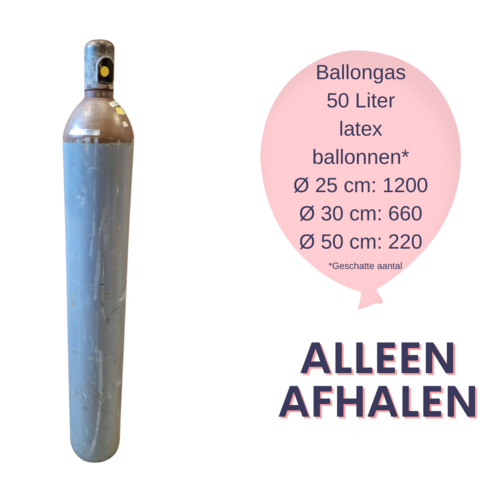 Heliumcilinder Ballongas 200 bar 50liter Verhuur