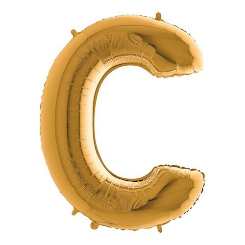 Letter C - goud - 26 inch - Grabo (1)