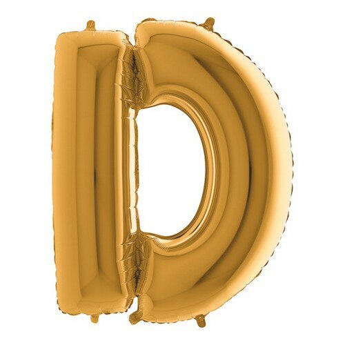 Letter D - goud - 26 inch - Grabo (1)