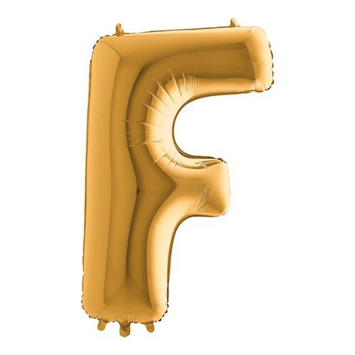 Letter F - goud - 26 inch - Grabo (1)
