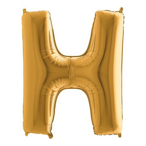 Letter H - goud - 26 inch - Grabo (1)