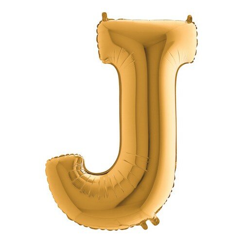 Letter J - goud - 26 inch - Grabo (1)