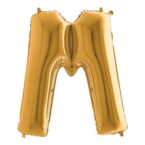 Letter M - goud - 26 inch - Grabo (1)