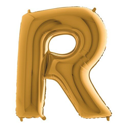 Letter R - goud - 26 inch - Grabo (1)