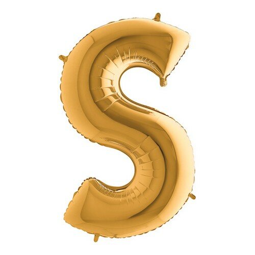 Letter S - goud - 26 inch - Grabo (1)