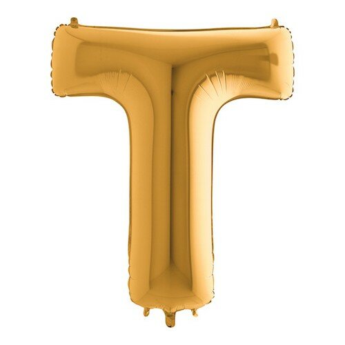 Letter T - goud - 26 inch - Grabo (1)