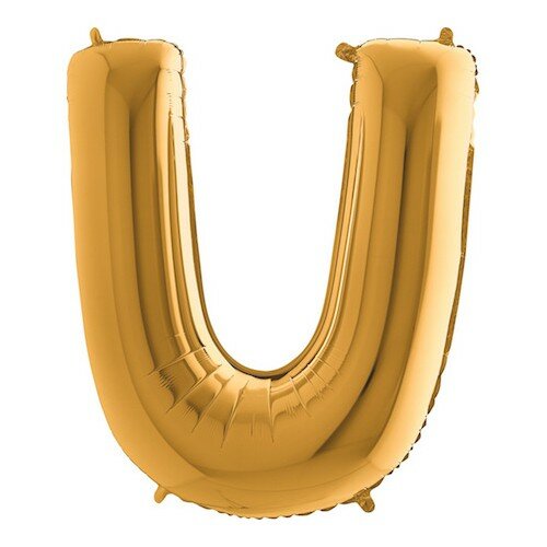 Letter U - goud - 26 inch - Grabo (1)