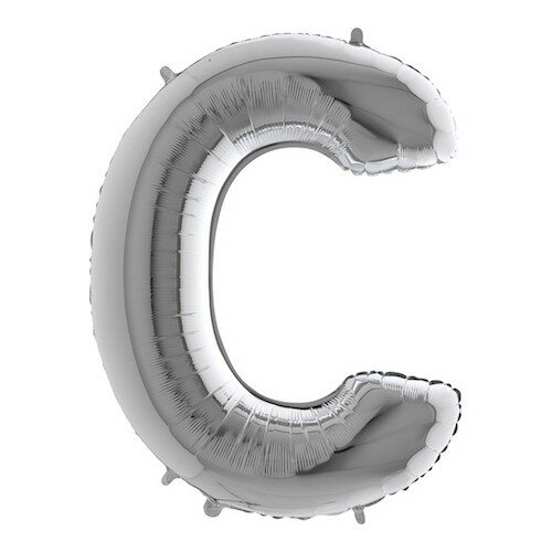 Letter C - zilver - 26 inch - Grabo (1)