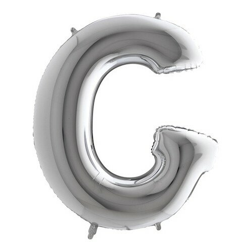 Letter G - zilver - 26 inch - Grabo (1)