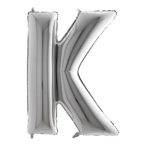 Letter K - zilver - 26 inch - Grabo (1)