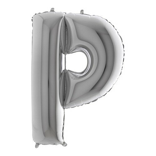 Letter P - zilver - 26 inch - Grabo (1)