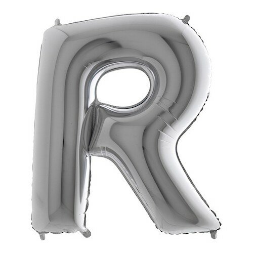Letter R - zilver - 26 inch - Grabo (1)