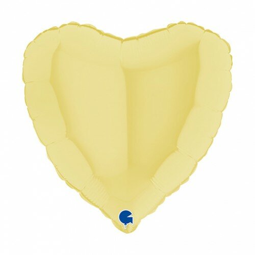 Heart - Pastel Matte Yellow - 18 inch - Grabo (1) Heart - Pastel Matte Yellow - 18 inch - Grabo (1)