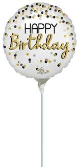 Satin Black Silver Gold Birthday - Happy birthday - 9 inch - A15 Anagram (1) Satin Black Silver Gold Birthday - Happy birthday - 9 inch - A15 Anagram (1)
