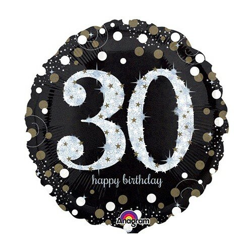 Sparkling black & gold - Happy birthday 30 jaar - 28 inch - P40 Anagram (1) Sparkling black & gold - Happy birthday 30 jaar - 28 inch - P40 Anagram (1)