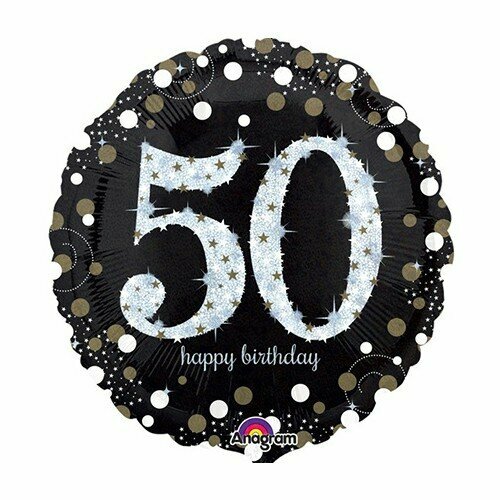 Sparkling black & gold - Happy birthday 50 jaar - 28 inch - P40 Anagram (1) Sparkling black & gold - Happy birthday 50 jaar - 28 inch - P40 Anagram (1)